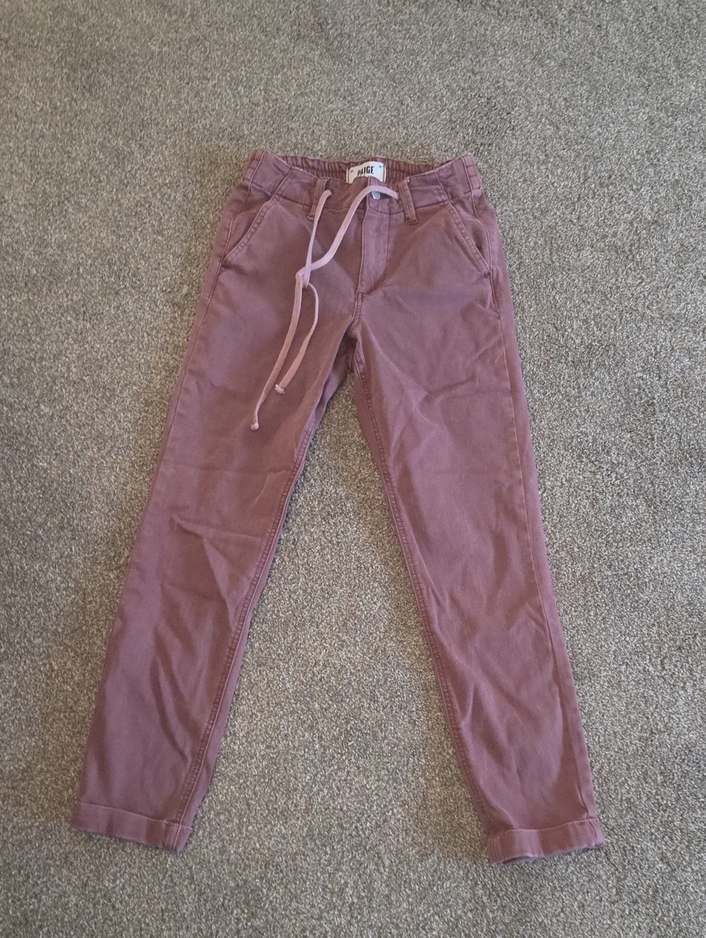 PAIGE Kids Dusty Mauve Pull-On Chinos